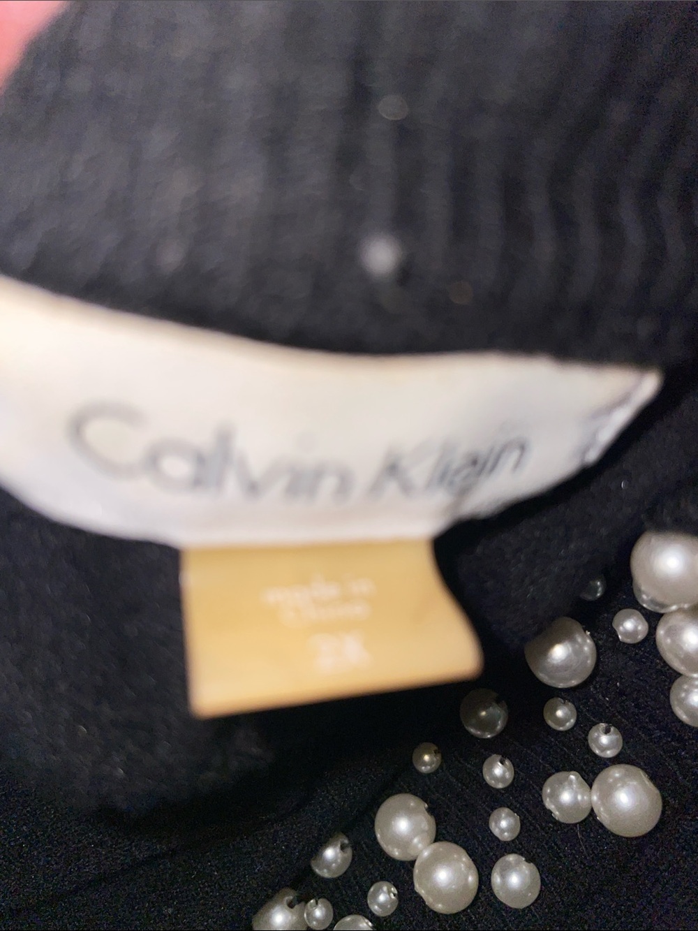 Calvin Klein Elegant Pearl-Trim sleeveless dress and sweater set | 22W | 2X - Picture 11 of 11